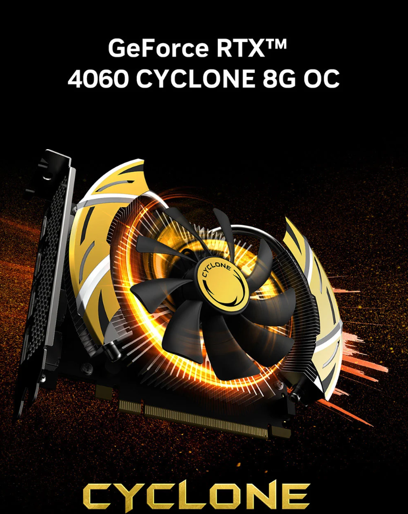 微星飓风GeForce RTX 4060 CYCLONE 8G OC显卡上架